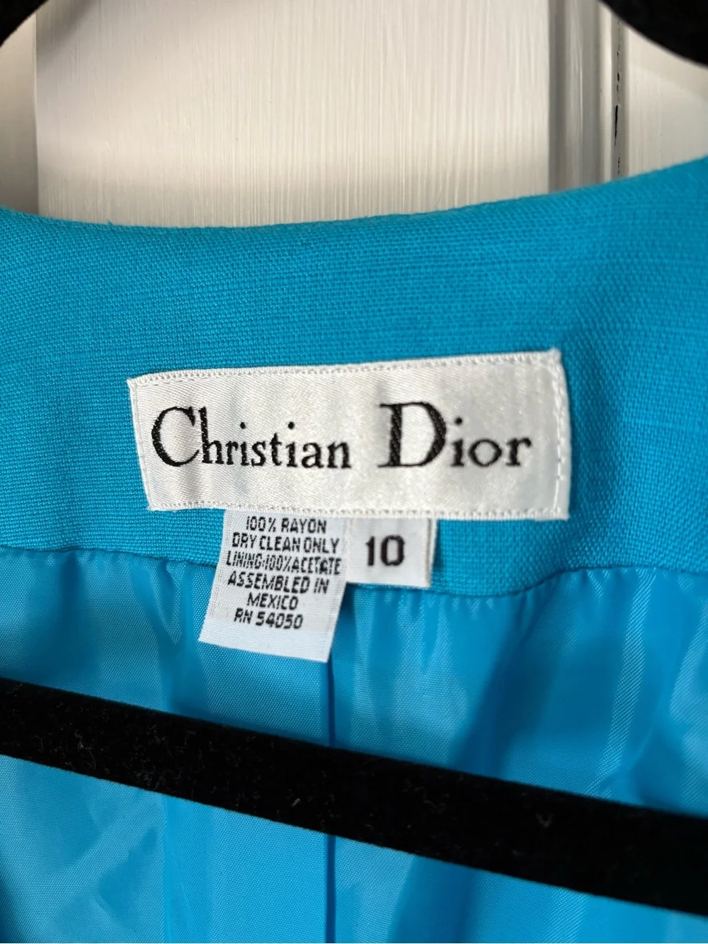 Dior Teal Single-Button Blazer